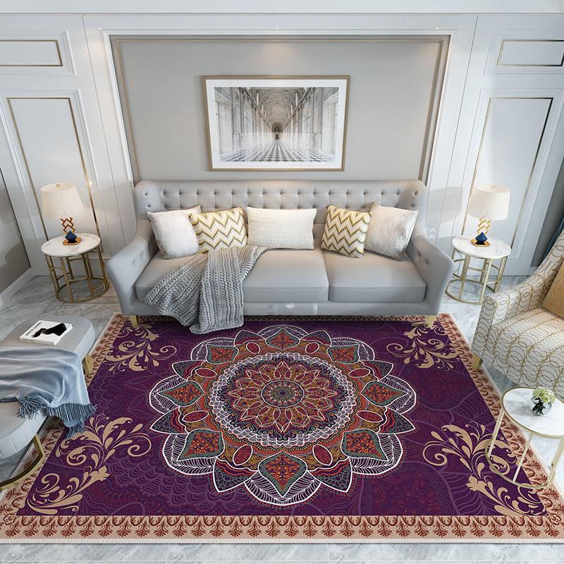 Household Carpet Bedroom Bedside Luxury Washable Carpet European Carpet Living Room Carpet