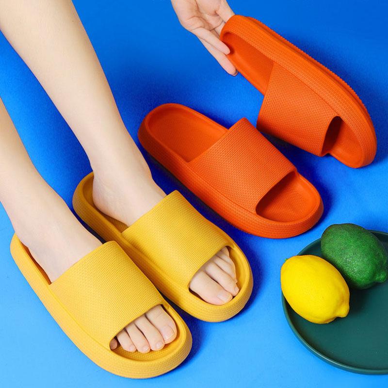 Unisex Quick-drying Thickened Non-slip Sandals Thick Sole House Slippers Bathroom Footwear Summer Beach Sandal Slipper