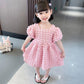 Cotton Girl Fake Two Summer T -shirts Female Baby Children's Children's Clothing Lace Wild Short Sleeve Top