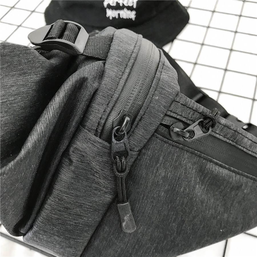 Chest Bag Men Black Large Capacity Multi-pocket Oxford Shoulder Bag Outdoor Sports Bag Backpack