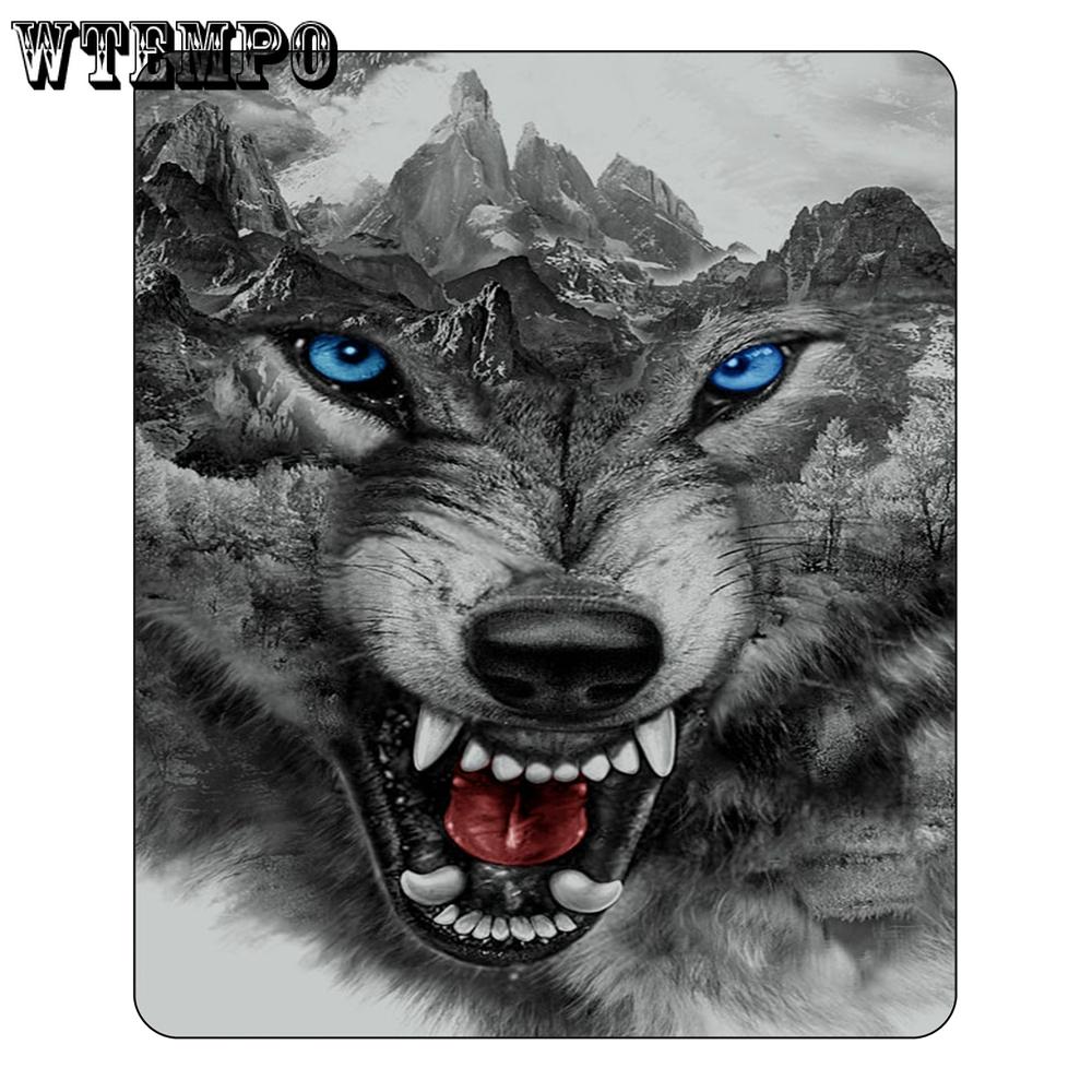 3D Wolf Printing Theme blanket Housewarming Gift Decoration summer blanket Plush blanket