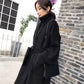 Urban Fashion Solid Women Casual Woolen Coat Female Long Windbreaker Jackets Korean Wool Coat Lady Overcoats