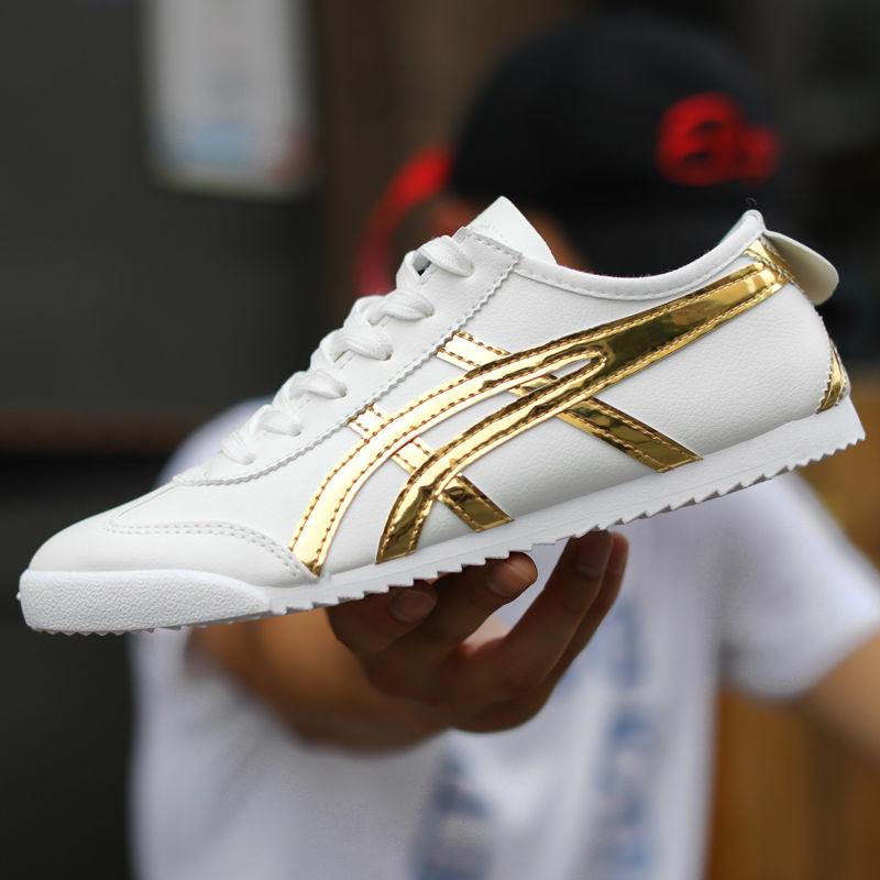 PU Leather White Shoes Korean-style Men Shoes Breathable Students Shoes Couples Sports Footwear