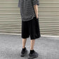 Gray Hole Shorts Men's Summer Loose Straight Casual Wear Ins Style Sports Pants Breathable Cool and Comfortable Solid Color Printed Five-point Pants