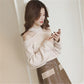 Off-shoulder Hanging Neck Solid Color Knit Sweater Pullover Casual Fall/winter Sweater Women's Long-sleeved Top with Careful Design