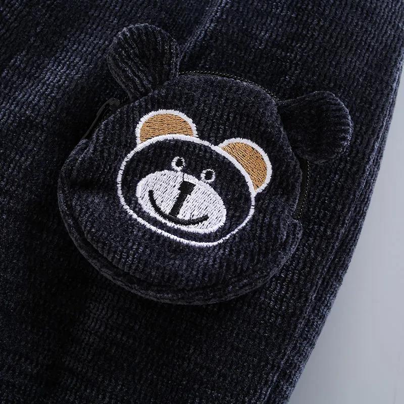 Boys Loose Self-cultivation Cold-proof Double-layer One-piece High-waist Girls Outside Campus Wear Three-layer Thickening Fashion Extra-thick