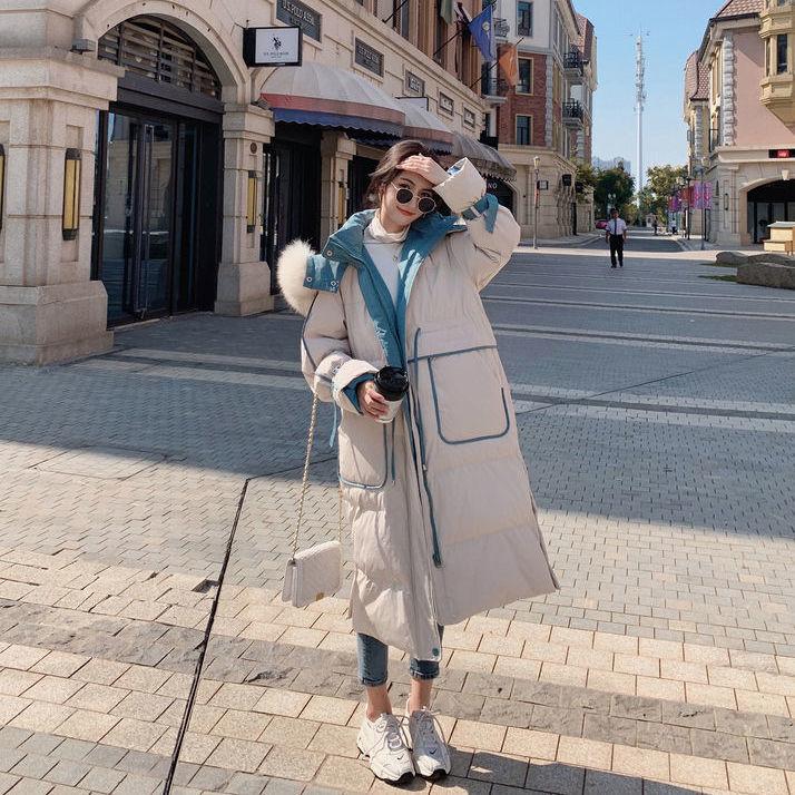 Women's Winter Padded Jacket Thickened Mid-length Over-the-knee Bread Jacket Korean Style Loose Jacket