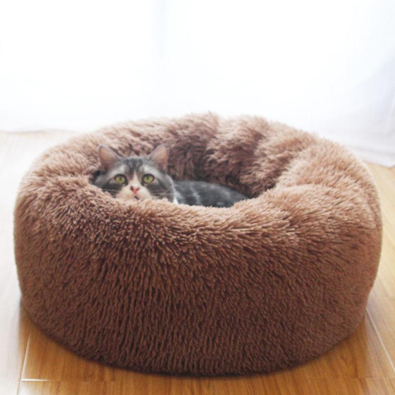 Pet Cat Dog Beds Round Plush Mat Pad Soft Blanket Cotton New Winter