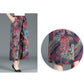 XL-4XL Spring High Waist Wide Leg Pants Summer Loose Large Size Thin Culottes Elastic Waist Printed Cropped Pants