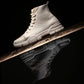 Autumn and Winter Men's Martin Boots Warm Working Boots Lace Up Men's Combat Boots High Top Shoes
