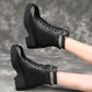 Martin Boots British Style Women Korean Short Boots Thick-soled All-match Snow Boots Women's Leather Boots