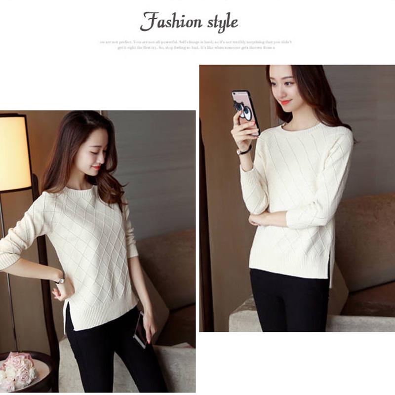 Women Low Collar Long Sleeve Warm Pullover Sweater Office Thick Knitted Bottoming Shirt Top