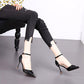 Spring  Autumn High Heels Stiletto Metal Pointed French Girl Sandals Stiletto All-match Single Shoes