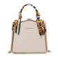 Ladies Premium Solid Color Silk Scarf Handbag Exquisite Chain One Shoulder Crossbody Box Bag