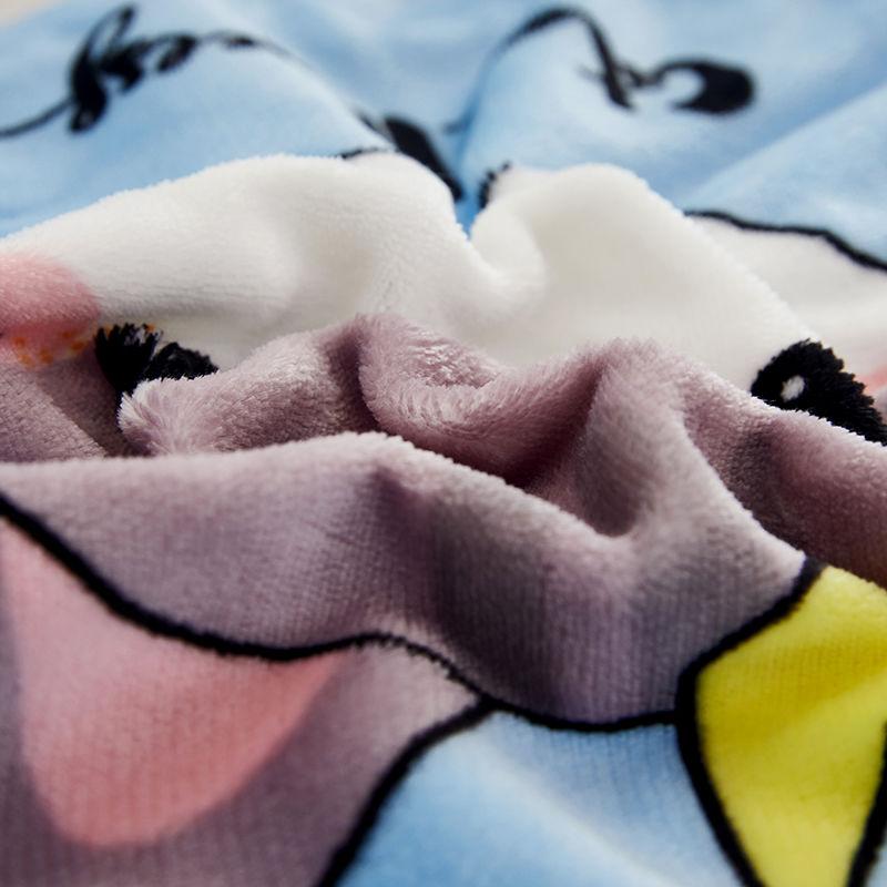 48X74cm Coral Velvet Pillowcase Plus Velvet Cute Pillowcase Flannel Cartoon Thick Bedding
