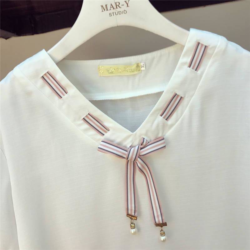 Suit Chiffon Shirt Casual Women's Wear Wide Loose Wide-leg Pants Two-piece Shirt Loose Cover Meat Thin Casual Suit Plus Size Women's Clothing