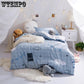 Bed Flat Sheet 100% Cotton Bedding Set Duvet Cover Pillowcase Quilt Cover Bedclothes