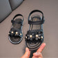 Sandals Girls Kids Sandals Princess Sweet Flower Children Summer Beach ShoesBrand New Soft Sweet Floral with Pearl