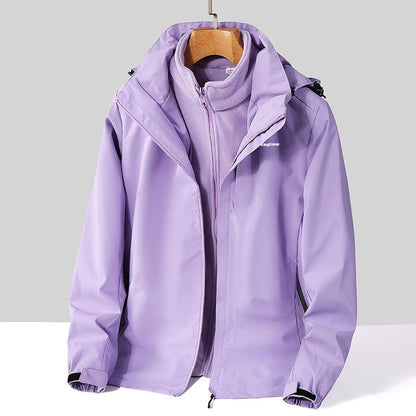 Waterproof Softshell Jacket Women Fleece Lined Hooded Coat Windproof Overcoat 2021 Winter Outdoor Hiking Skiing Jacket