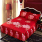 Korean Version of Wedding Bed Cover Bed Sheet Dustproof Simmons Protective Cover Thick Twill Sanding Bed Skirt Non-slip Bedspread
