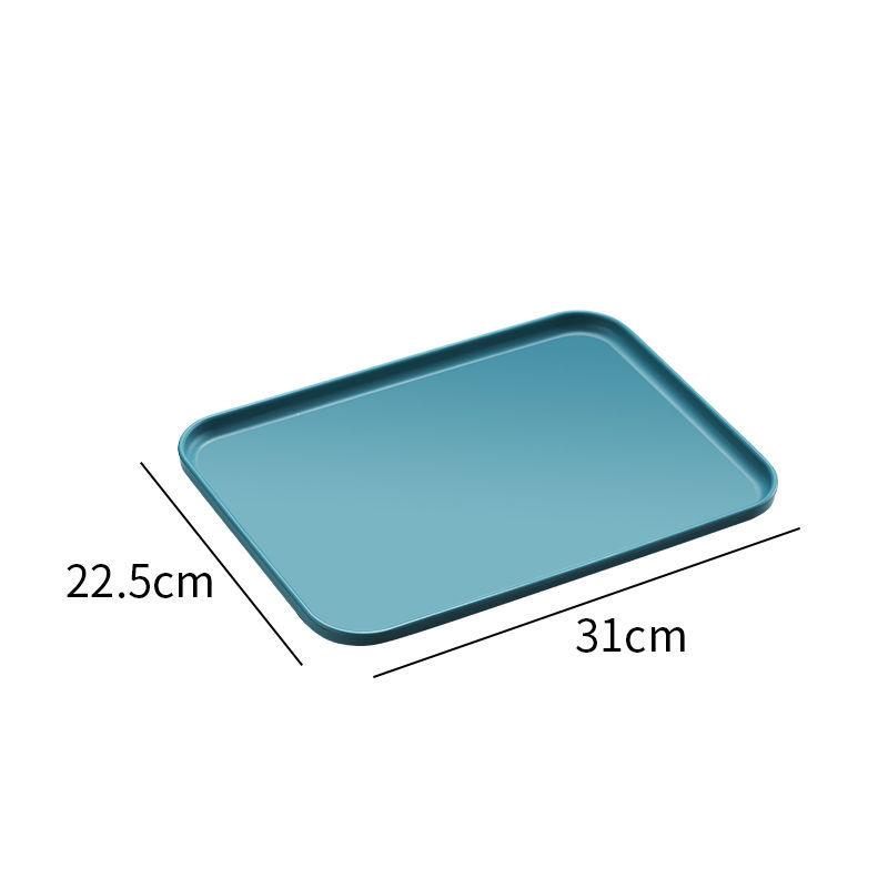 Tea Tray Plastic Tray Rectangular Household Dumplings Cake Bread Special Tray Living Room Fruit Tray Nordic Ins