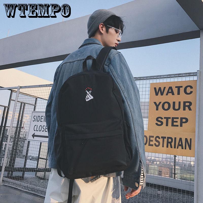 Men's backpack shoulder bag leisure travel bag high school students college bag canvas computer bag