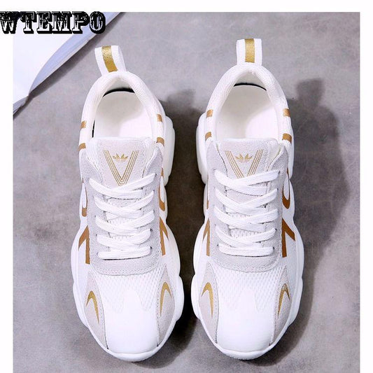 Comfortable Breathable Flat Bottom Casual Sports Shoes Female Sneakers Trend