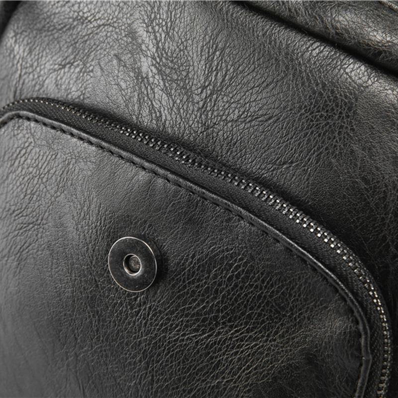Business Briefcase Men Black Leather Large-capacity Anti-theft Shoulder Computer Mobile Phone Bag