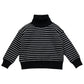 Fleece Children's Sweater Striped High Neck Loose Autumn and Winter Fashion Boys and Girls Thick Winter Baby Bottoming Sweater