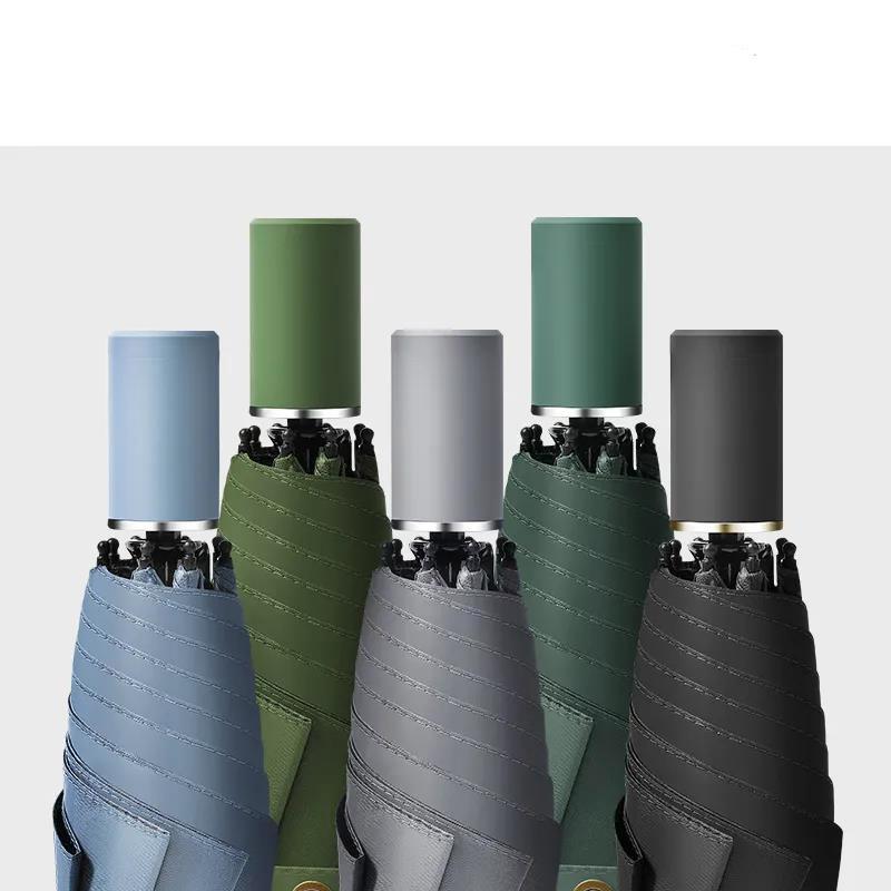 Simple Solid Color Umbrella Ins Sunshade Sun and Rain Dual-use Korean Version Sunscreen and UV Protection Folding