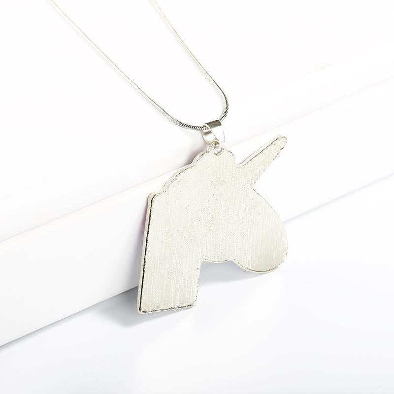 Unicorn Unicorn Pendant Chain Necklace Painted Horse Sweater Chain Batch...