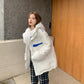 Hong Kong Style Tooling Cotton-padded Jacket Women Ins Winter Korean Version of Loose Bread Suit Clothes Thick Cotton Jacket Tide