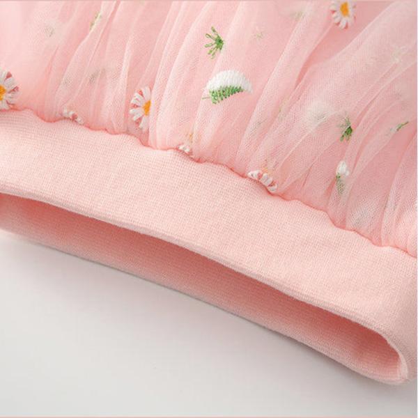 Girl Baby Short Veil Little Daisy Cute and Sweet Printed Embroidery Ruffle Elastic Waist Children's Skirts Princess Tutu A-line Skirt