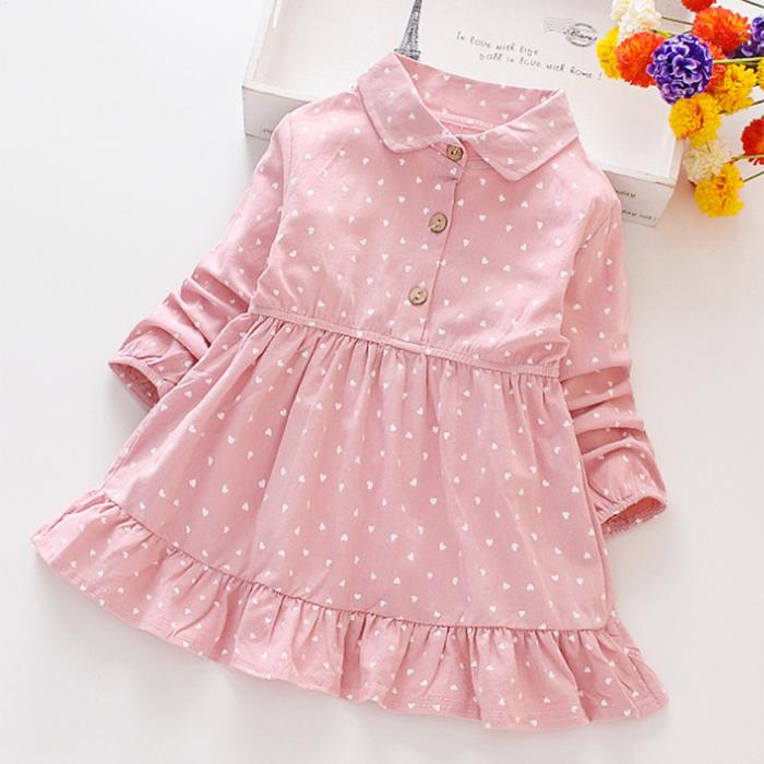 Girls' Dress Korean Autumn Dress Spring and Autumn Little Girl Lace Princess Skirt Pleated Children's Skirt A-line Dress For Kids