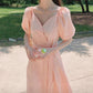 Female Large Size Elegant Holiday Dress Summer High Waist Slim Vintage Gentle Long Vacation Dress