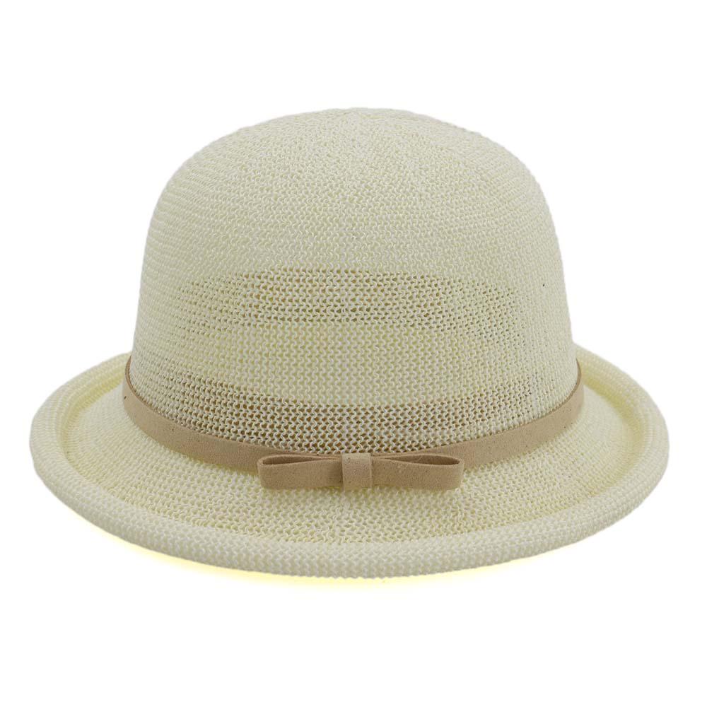 Straw Hat Women Beach Hat Lady Derby Wide Brim Summer Straw Cap