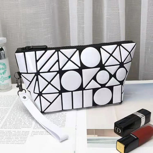 Diamond Magic Solid Color Cosmetic Bag Handbag Women Makeup Bag