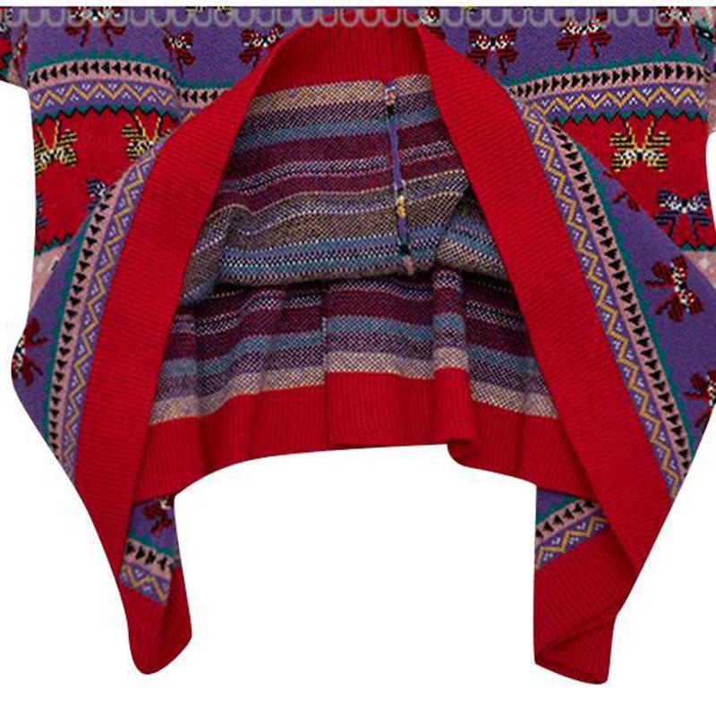 Autumn Winter Large Size Loose Pullover Sweater  Women Butterfly Print Sweater  Turtleneck  Pullover Long Sleeve Batwing Sweater Knitted Coat