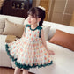 Girls Princess Dress Summer Dress Children Sweet Mesh Puffy Dress Girl Dress Skirt Cute Loli Skirt Sleeveless Round Neck Chiffon Dress