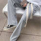 Drawstring Sweatpants Women's Autumn and Winter High Waist Loose Straight Drape Wide-leg Pants Lazy Walking Curved Pants Mopping Casual Pants