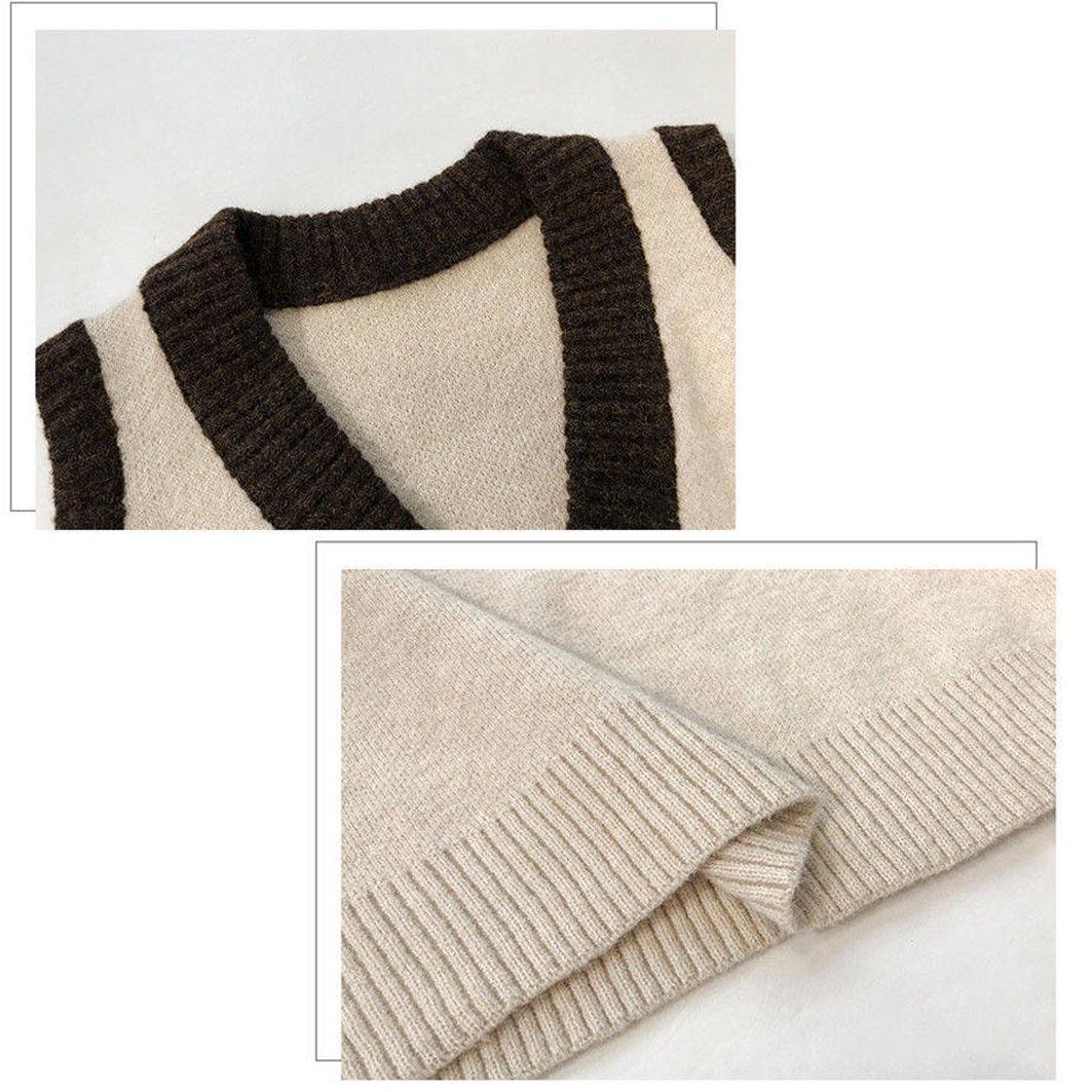 Vests Women Patchwork Style High Quality Knitted All-match Retro Pullover Leisure Women Sweater Vest
