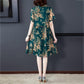 Women's Summer Dress XL-XXXXXL Chiffon Veil Short Sleeve Round Neck Printing Daily Wear