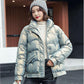 Down Cotton Jacket Winter Loose Korean Color Glossy No-wash Stand Collar Short Cotton Jacket Suitable for Women