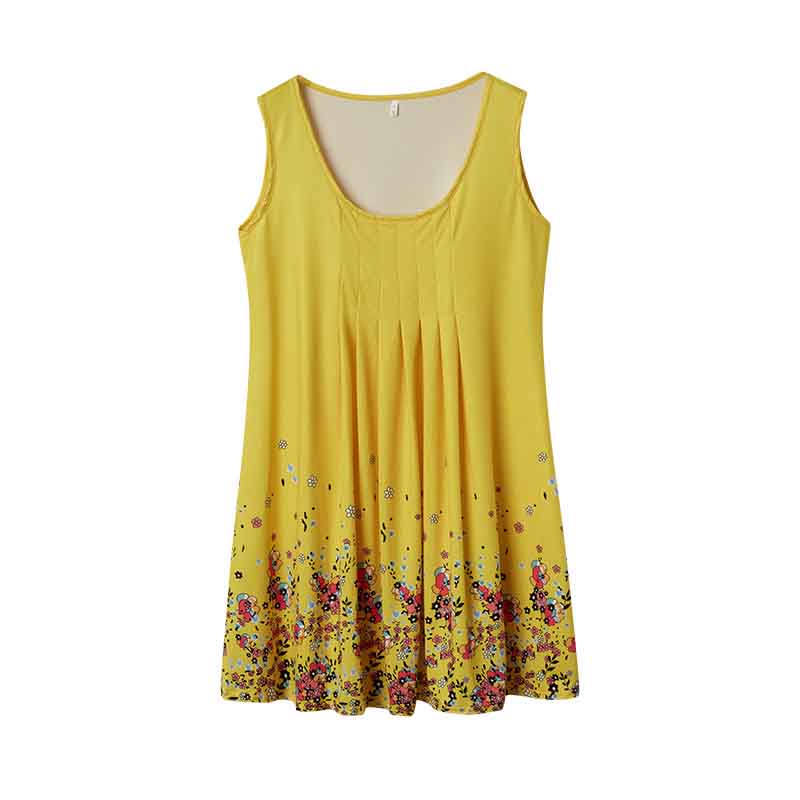 Sling Dress Summer Sleeveless Print Women's Dress Loose Fashion Floral Dress