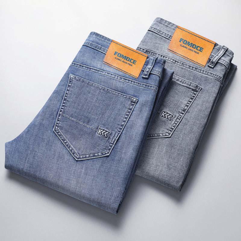 Summer Thin Long Pants Men's Jeans Men's Pants Straight Loose Casual All-match