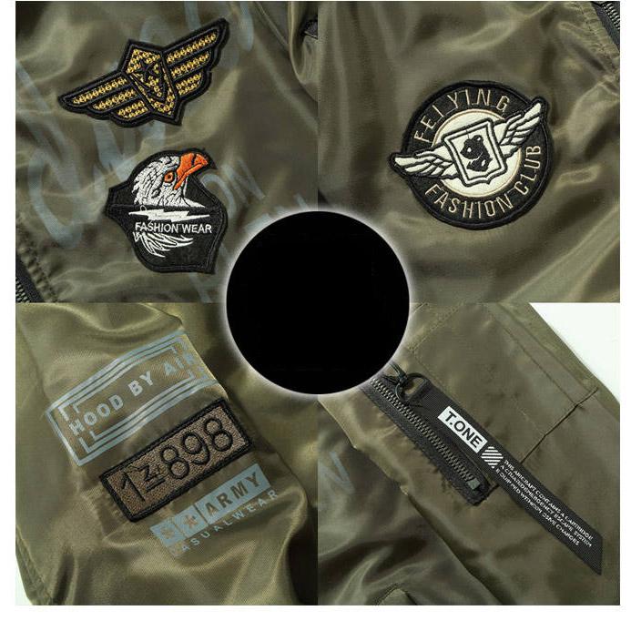 Short Large Size Long-sleeved Jacket Men's Jacket Baseball Uniform Ma1 Air Force Pilot Jacket Men