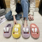 Autumn and Winter Rabbit Ears Cotton Slippers Indoor Warm Furry Flat Shoes Leisure and Entertainment Home Essentials