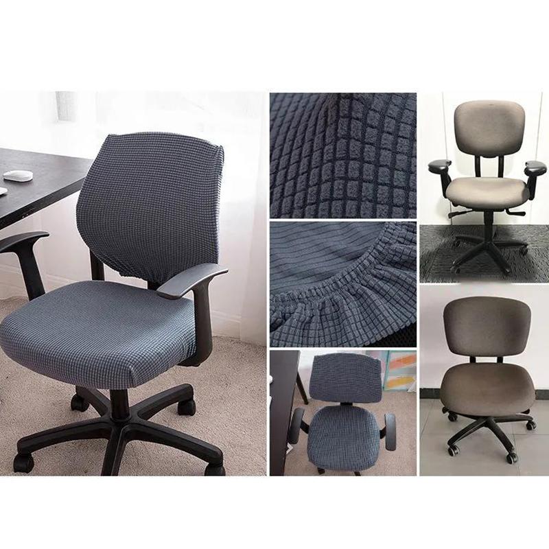 Thickened Split Chair Cover Cushion Cover Solid Color Elastic Office Swivel Chair Cover General Dining Chair Cover Backrest Cover