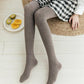 Knitted Twist Leggings Women's Spring and Autumn Thin Pantyhose White Gray Coffee Color Stepping Pants Nine-point Bottoming Socks Stretch Pants