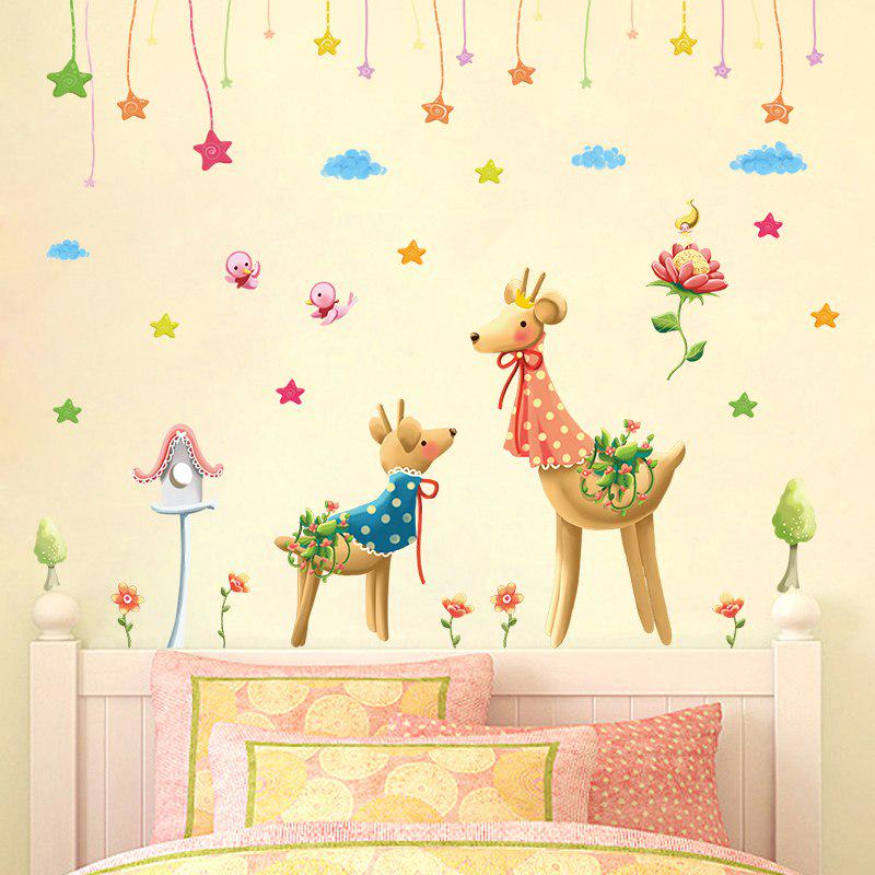 [sticker ]Fantasy Deer Wall Stickers For Kids Rooms Bedroom Kitchen Children Room Home Decor Wall D